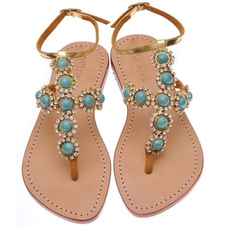 Mystique TurquoiseCrystal Sandal